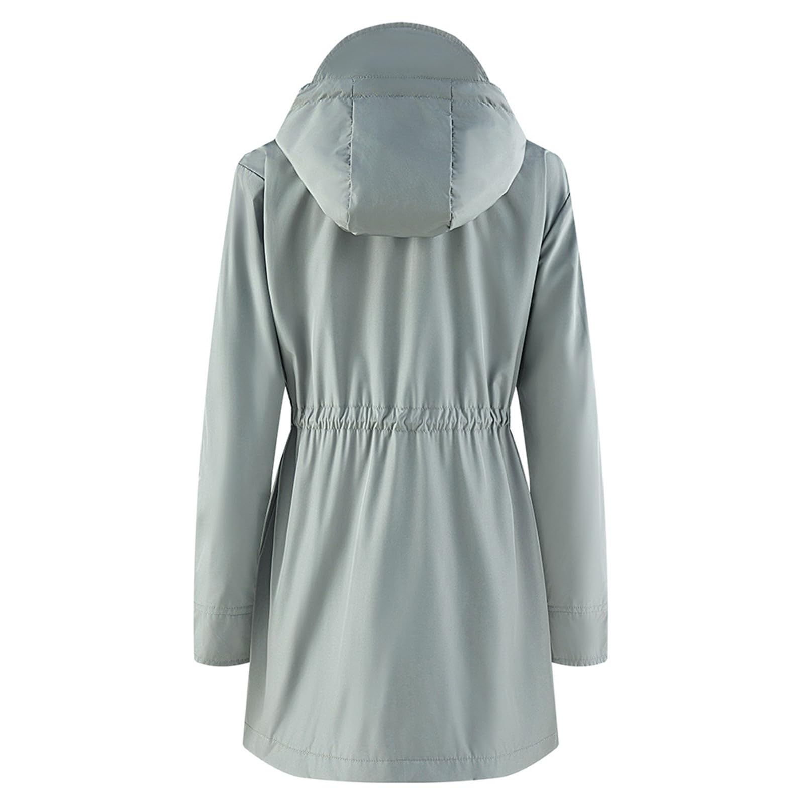 Genérico Chubasquero Mujer-Chaqueta Impermeable Ligera Para Mujer Cortavientos A Rayas Para Escalada Al Libre Con Capucha Gabardina