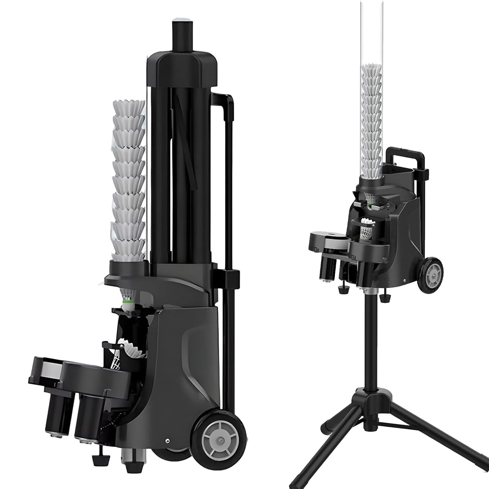 Eastnmythet Portable Mini Badminton Training Machine, Battery Badminton Feeder Thrower Dispenser, Smart App Control, Shuttlecock Serve Machine For Teenagers