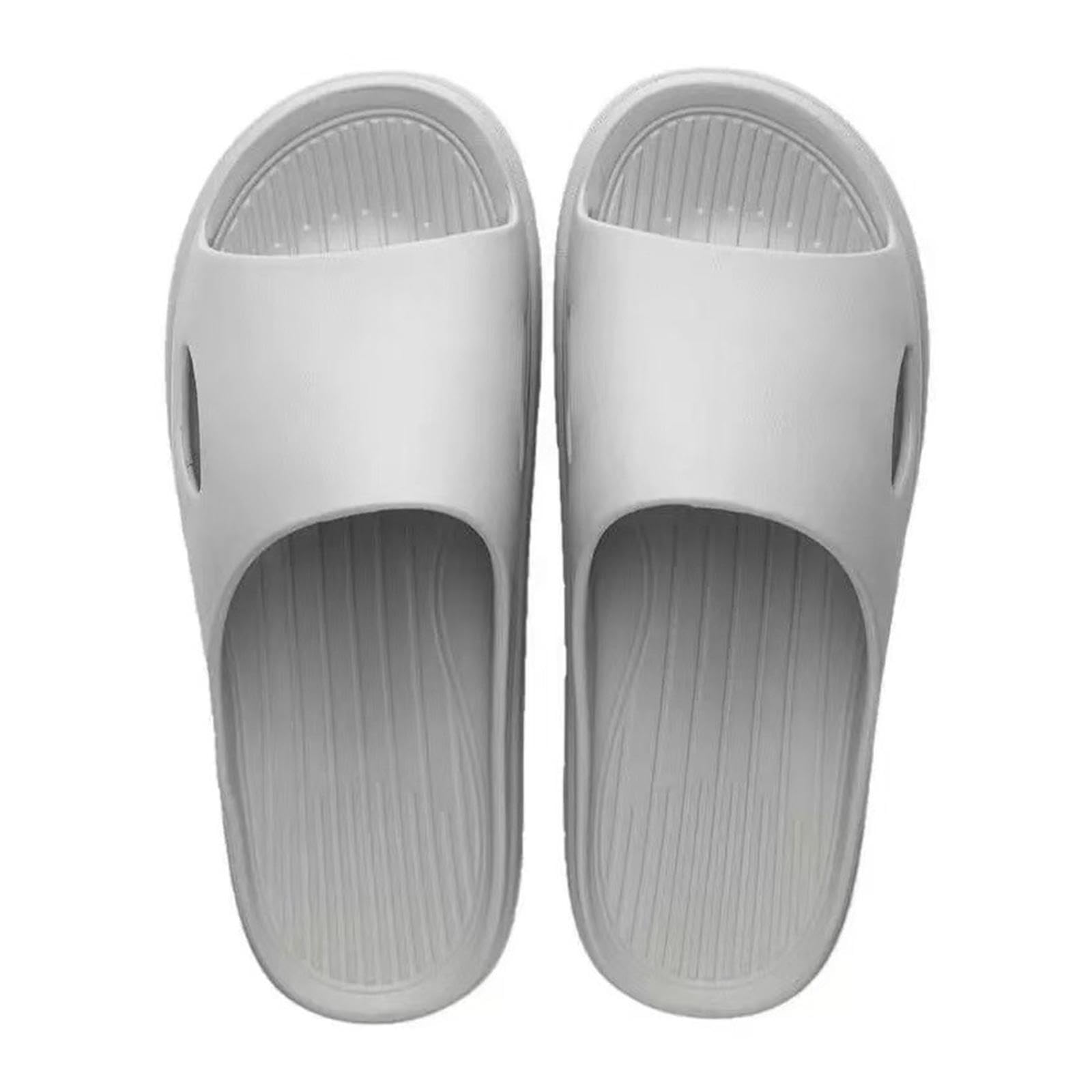 Slide Sandals For Men Flat Modern Soft Beach Shoes For Poolside Summer House Grey | Womens Shoes | Sandals & Flip Flops