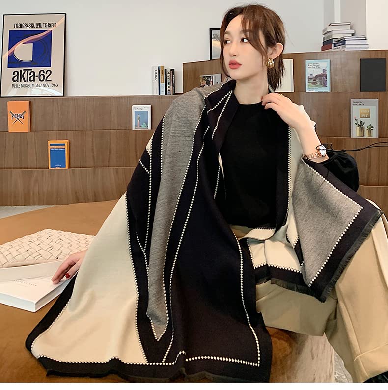 iCuviy Large Soft Scarves Pashmina Shawls & Wraps for Women Cashmere Feel Women's Scarves - Image 4