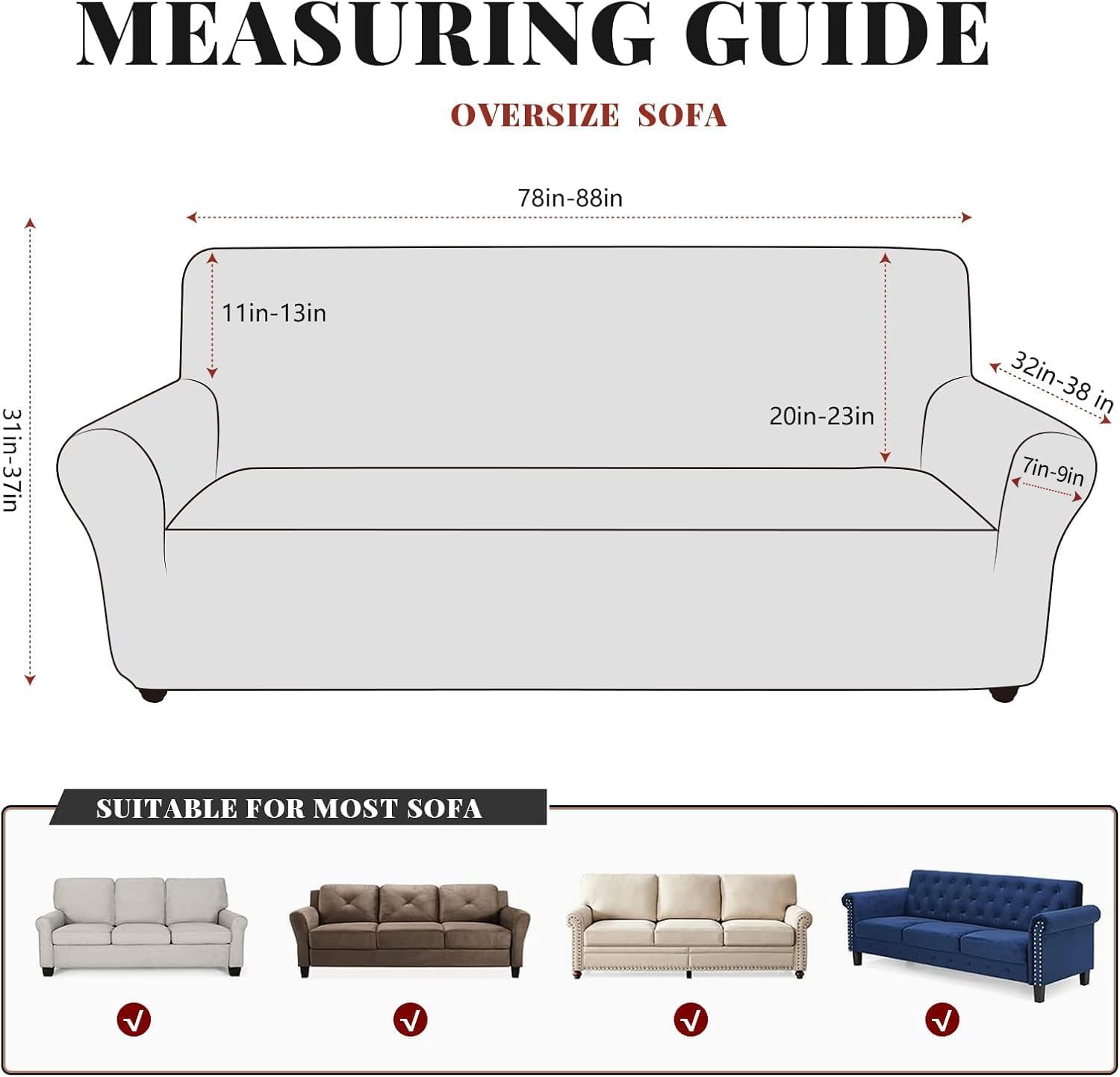 Faux Leather Print Fabric Sofa Cover for 3-Seater, 1 PC — Stretch Fit, Machine Washable, Non-Slip & Water-Resistant, Couch Covers for Pets & Kids (Sofa,Brown)