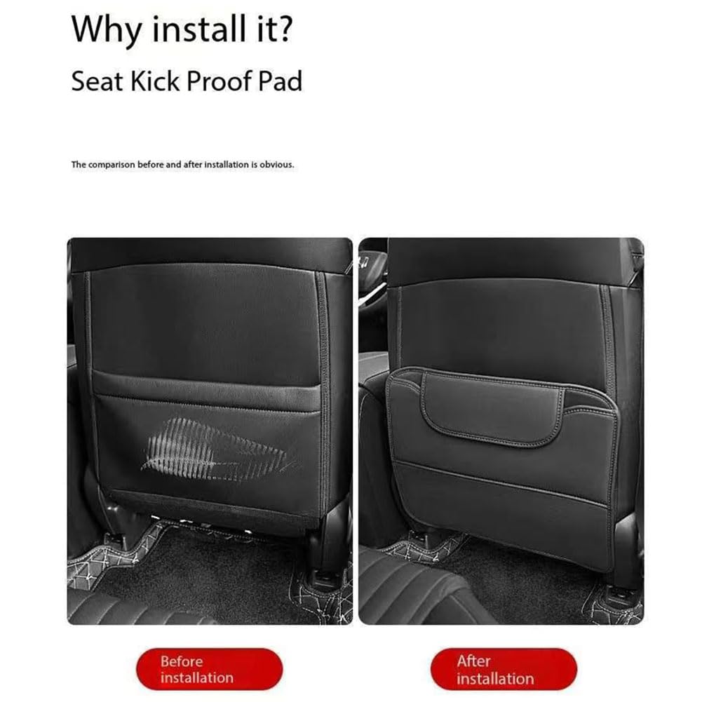 2 szt. Mata ochronna na oparcie fotela samochodowego do Citroen C4 Coupe/C4 Pallas/C4, skórzana podkładka na siedzenie, tylna osłona, ochraniacz PU, ochrona przed zabrudzeniem, poduszka,