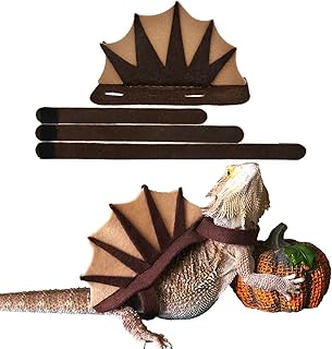 Bearded Dragon Dinosaur Outfit Lizard Reptile Dinosaur Costume Handmade Felt Bearded Dragon Harness Bearded Dragon Lizard Accessories for Chameleon Gecko Anole Iguana Amphibians L