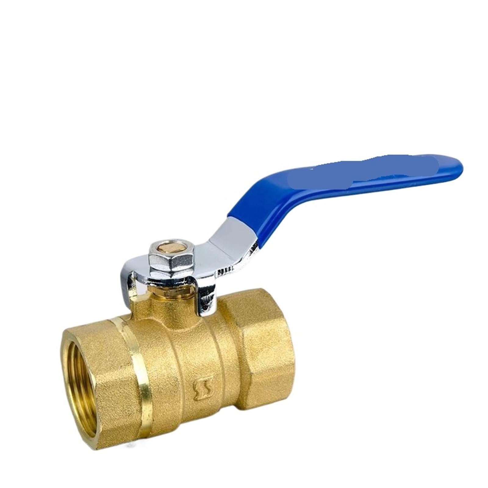 Valvola a globo 1/2" 3/4" 1" 2" Valvola a sfera con filettatura BSP in ottone con maniglia a leva Rubinetto idraulico in rame(1-1/2")