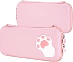 PlayVital Carrying Case for Nintendo Switch & Switch OLED, Portable Pouch Storage Handbag Travel Bag Protective Hard Case for Switch Console w/Thumb Grip Caps & Game Card Slots