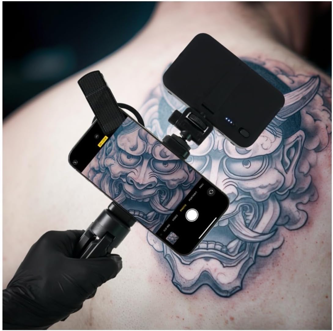 LED Tattoo Photography Light with CPL Filter - No Glare