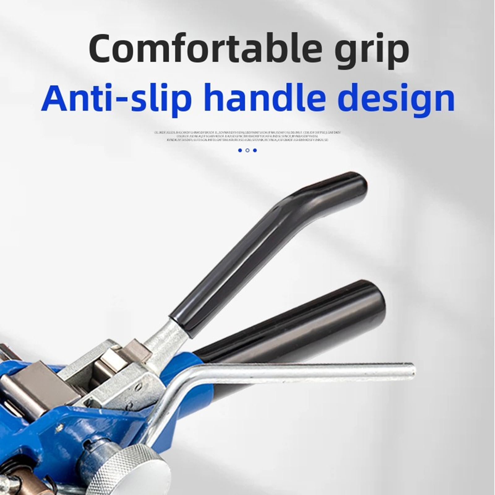 Jeffergarden Strumento per Fascette in Metallo Blu Funzioni di Serraggio e Taglio, Impugnatura Ergonomica in Plastica, Fibbie a Cricchetto, Materiale in Acciaio Ad Alto Tenore di Carbonio,