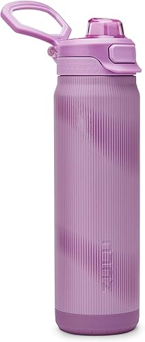 Miniatura 35 de ZULU Powerfill Pro - Botella de agua de acero inoxidable de 24 onzas con tapa de llenado rápido, metal aislado al vacío de triple pared, tapa de