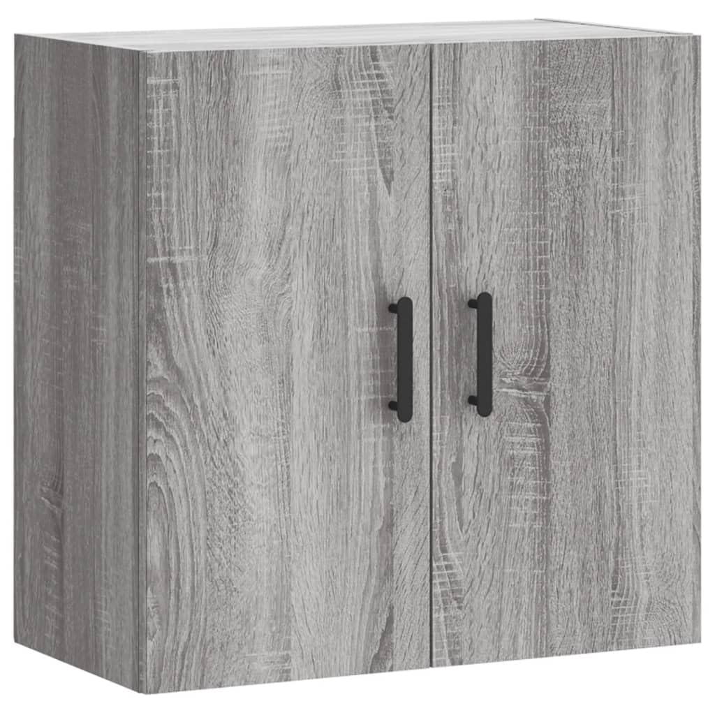vidaXL Wandschrank, Hängeschrank mit viel Stauraum, Wandmontage Badschrank Medizinschrank, Aufbewahrungsschrank für Wohnzimmer, Grau Sonoma Holzwerkstoff