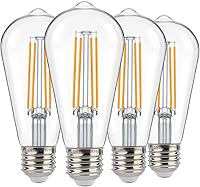 Vista 15 de FLSNT Bombilla LED ST19 para Exteriores con Sensor de Anochecer a Amanecer, 7W (60W Equivalente), 800LM, Filamento Vintage Base E26, Fotocélula