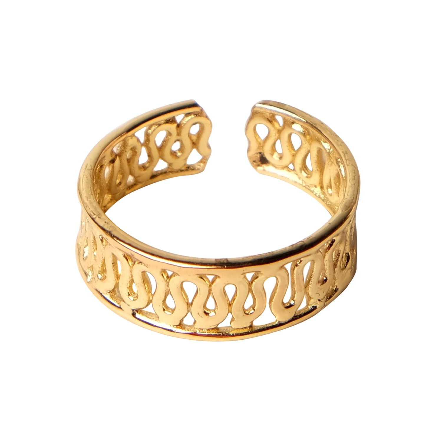 XPNSV Luxury Gold Plated Filigree Band Ring | Anti Tarnish, Light Weight, Diwali Special Jewellery for Women, Girls and Her - Adjustable (B0CHRVRBNZ) Amazon Price History, Amazon Price Tracker