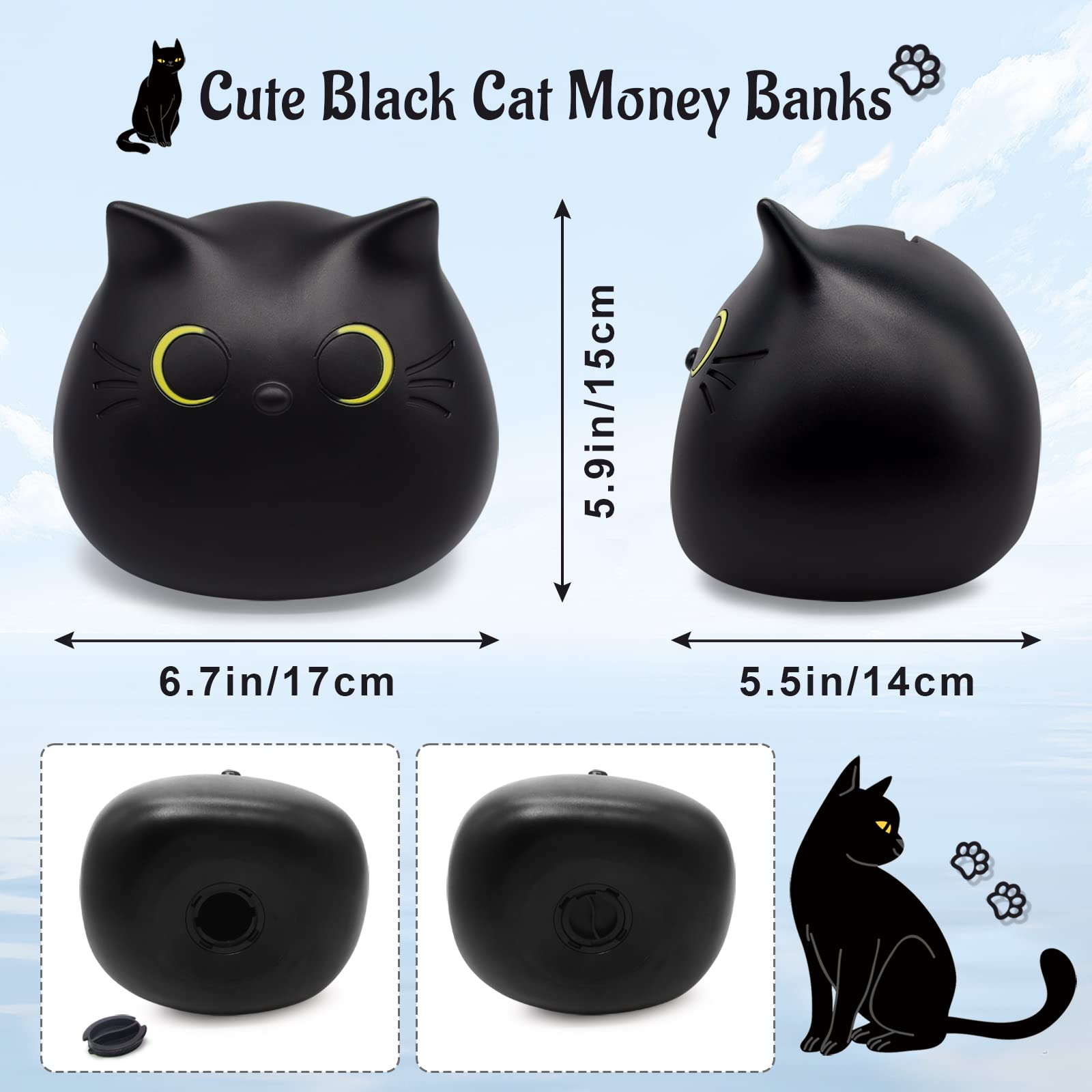 黒猫の貯金箱 楽天市場】【フロッキー ネコちゃん 貯金箱 黒猫 クロネコ】ネコ