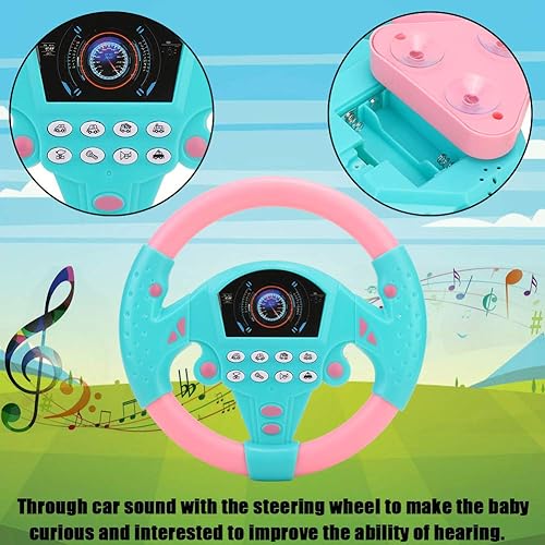Miniatura 9 de Gerioie Herramienta para volante, volante ecológico para niños, duradero, de plástico saludable, no tóxico para bebés de 4 a 6 años, con sentido de