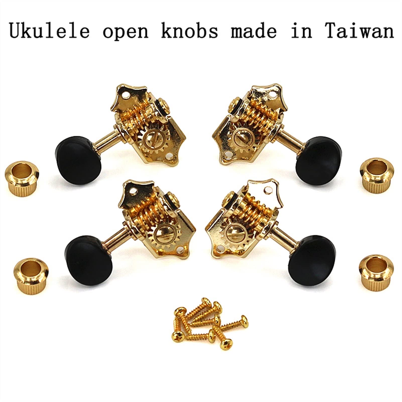Meccanico accordatore Ukulele Tuning Pegs Pulsante Strings Sintonizzatori Accessori Per Testa Ukulele Parte +4 Viti Alta Qulity Golden