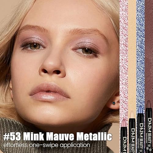 Vista 575 de evpct - Juego a granel de lápices de sombra en crema para ojos, impermeable, brillante, metálico, blanco deslumbrante, gris, plateado, negro