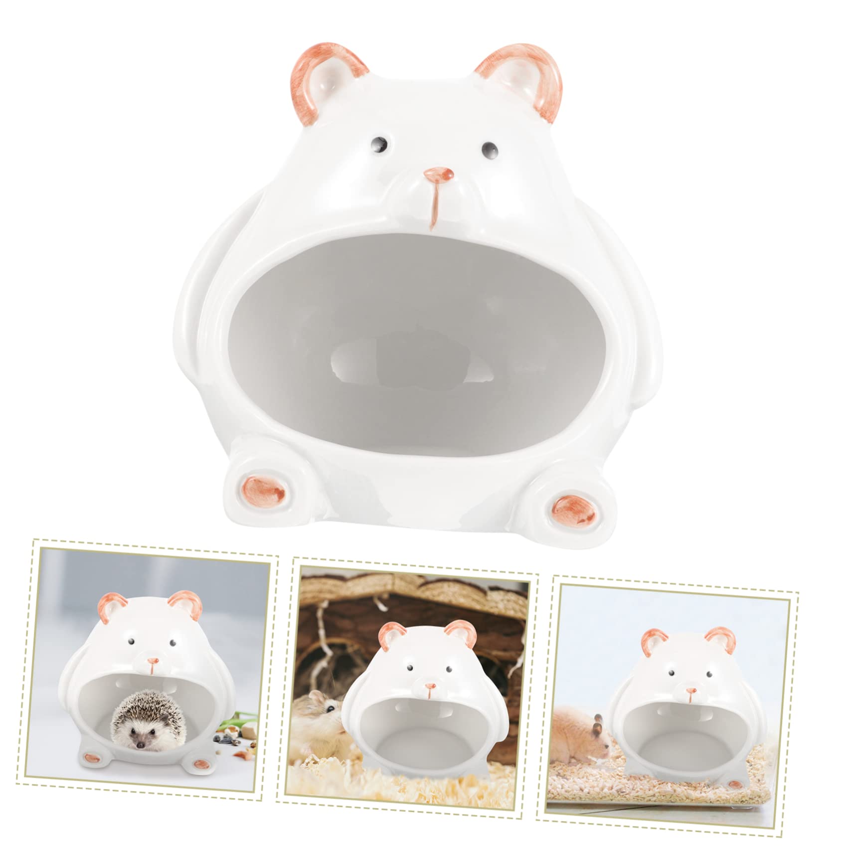 Toyvian Keramik-hamsterversteck Für Haustiere Hamsterspielplatz Zum Schlafen Und Spielen Hamsterhütte Aus Keramikmaterial Für Kleine Tiere Haustier-hamsternest Zum Ausruhen