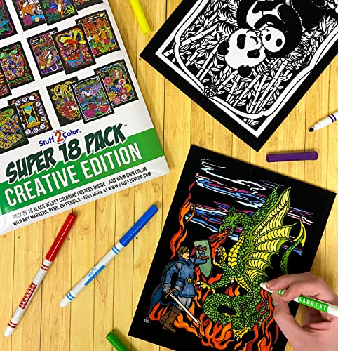 Colossal Pack Of 54 Fuzzy Velvet Coloring Posters (All Unique Designs) - Bulk Crafts And Coloring Activity For All Ages - Great For Group Projects, Assisted Living, Classrooms, And Rehab Centers #TOP3