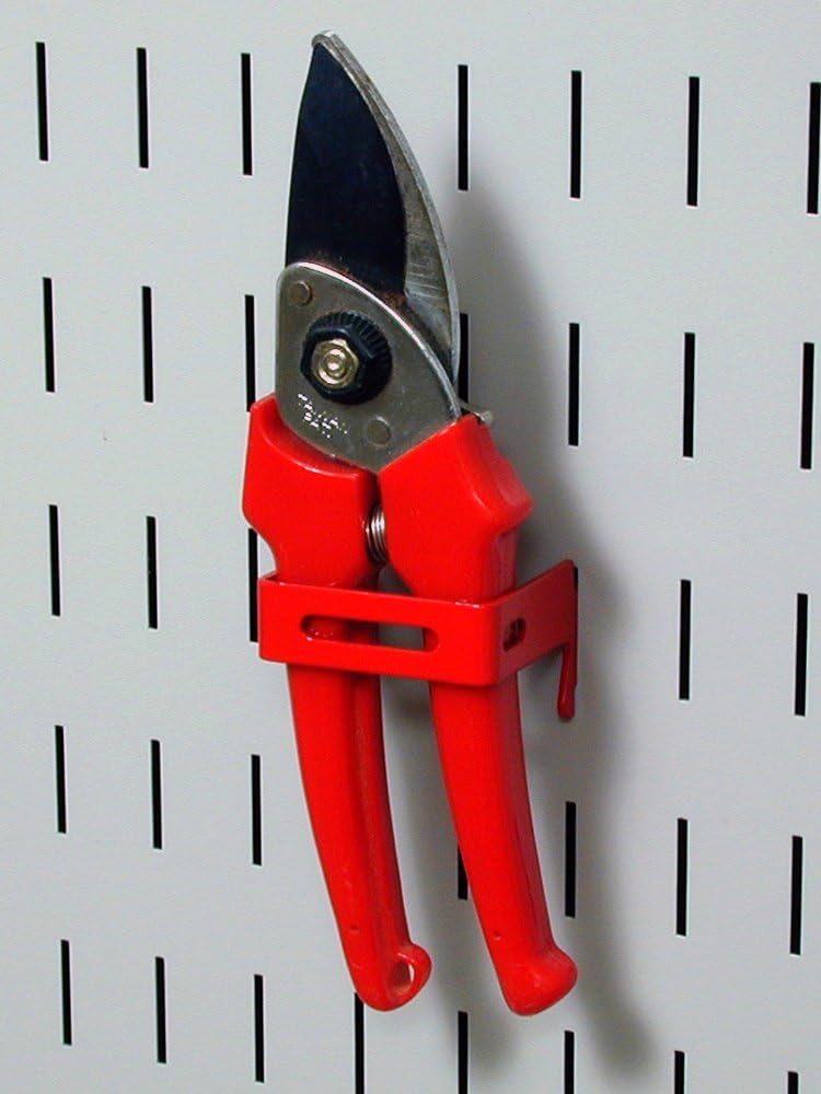 Wall Control Pegboard 2in x 2in C-Bracket Slotted Metal Pegboard Hook for Wall Control Pegboard and Slotted Tool Board – Red : Industrial & Scientific