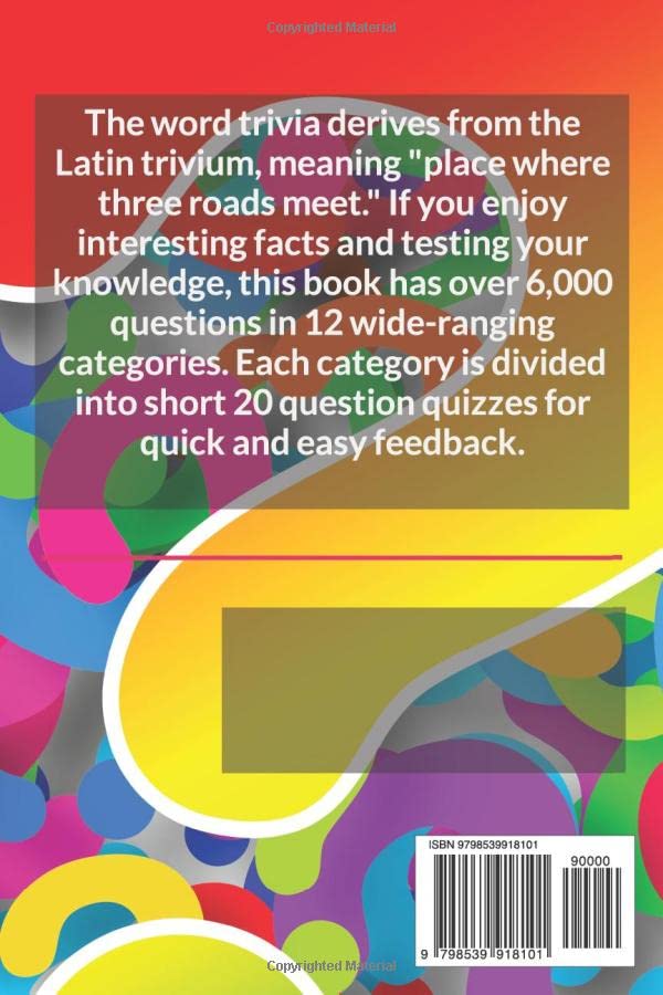 Vista 2 de What's the Best Trivia Book Mega Edition Over 6,000 Questions in 12 Categories