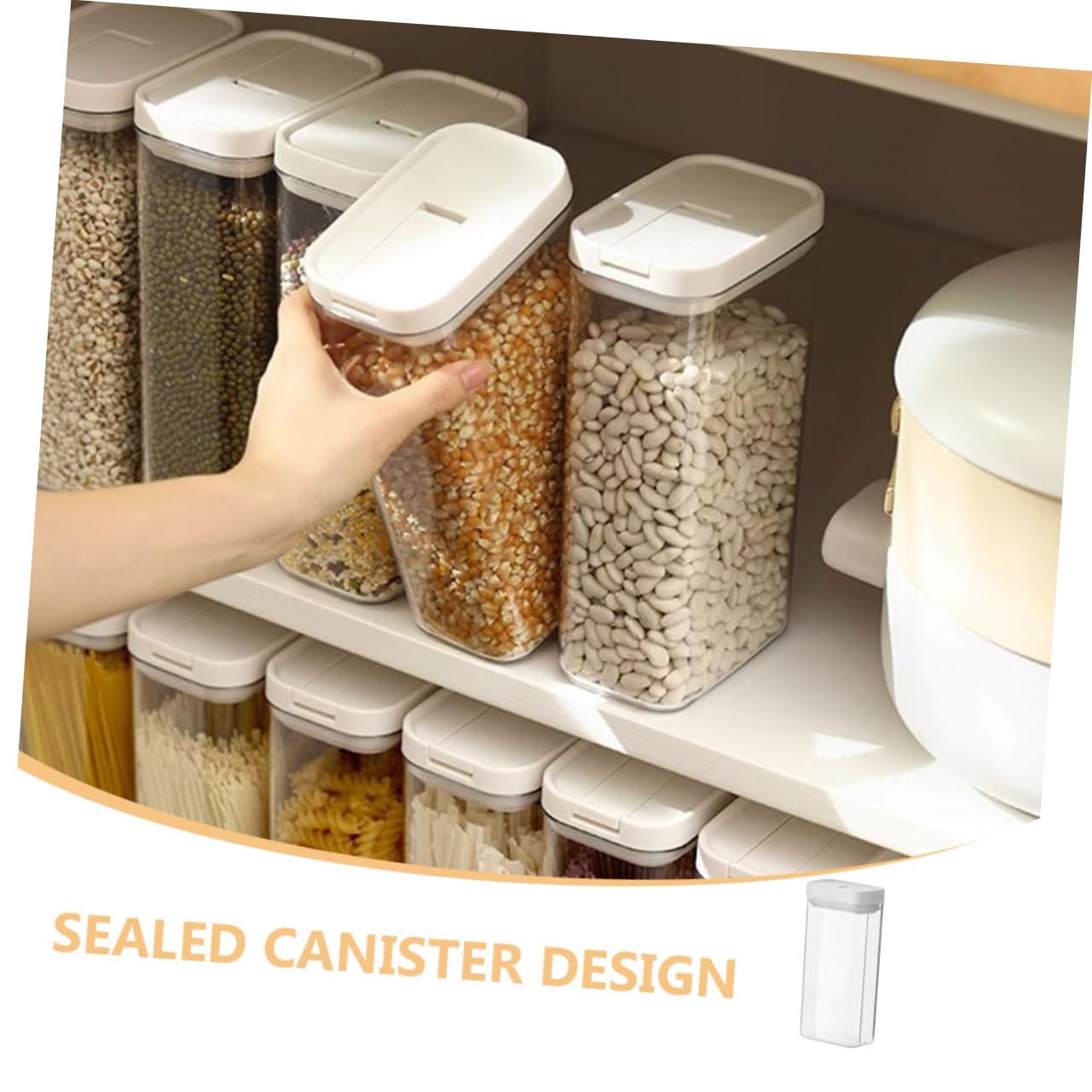 PRETYZOOM 5piezas Contenedor De Pasta Reutilizable Tapa Hermético y Transparente Para Espaguetis y Alimentos Secos Para Cocina y Almacenamiento Organizado