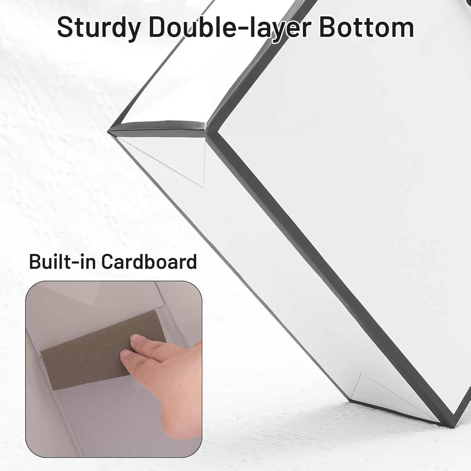 QIELSER Large Black and White Gift Bags with Handles and Ribbon, 12.5x4.5x10 Inch Paper Bags with Tissue Paper for Wedding, Bridesmaid, Baby Shower, Birthday, Holiday Party Gifts (12) - Image 4