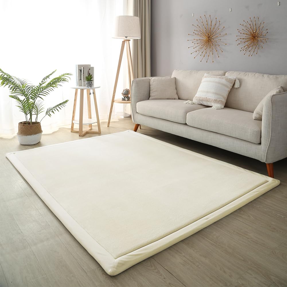 Loartee Coral Velvet Crawling Rugs & Play Mat (5'11