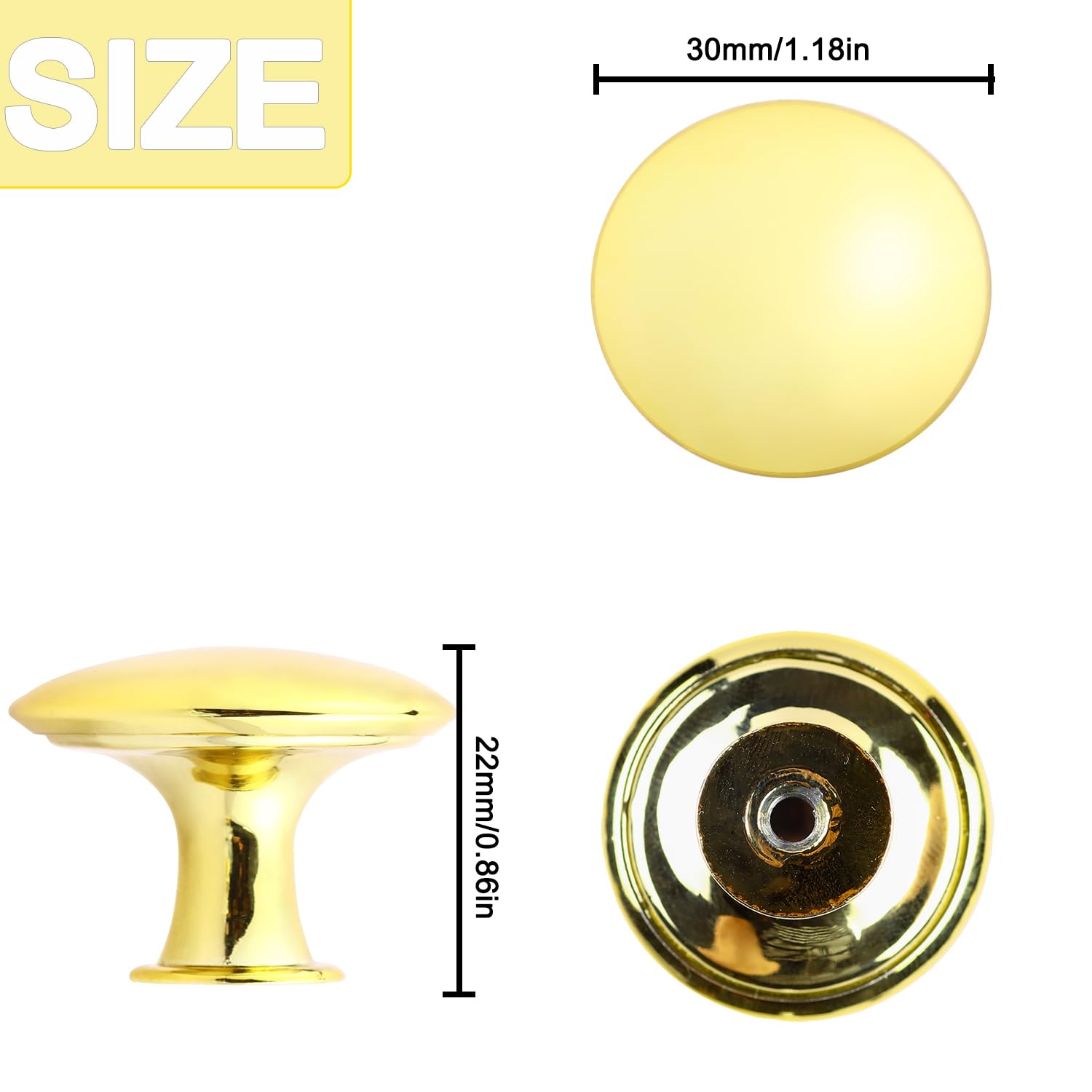 Lot De 20 Boutons De Porte Ronds En Bois Pour Placard, Placard, Tiroir