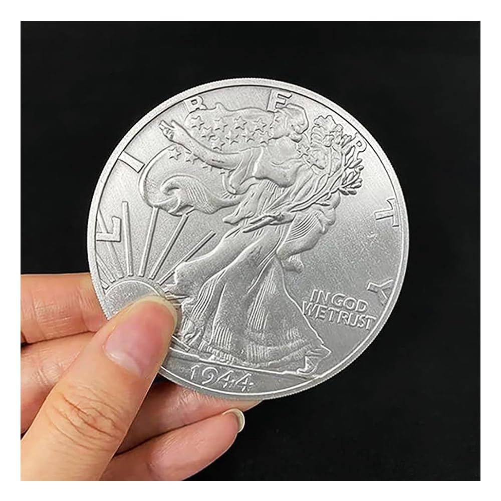 blue-ther Jumbo Walking Liberty Half Dollar (7.3cm) Magic Tricks Coin Appearing Magic for Magicians Close up Street Illusions Props Accessories