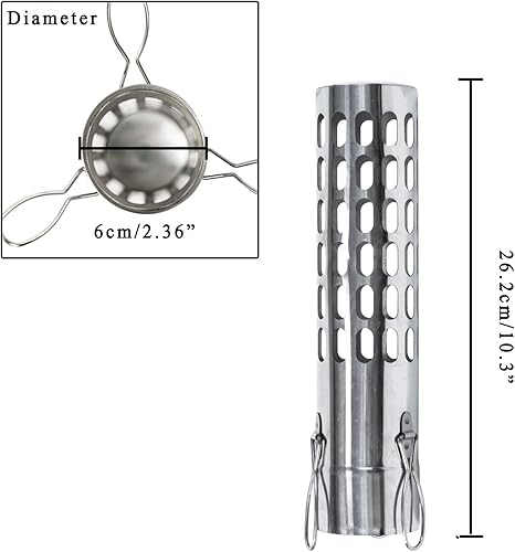 Miniatura 13 de SoloWilder Tubo de estufa Pantalla de pararrayos de chispas Filtro de tubo de chimenea de acero inoxidable Tapa superior de Stovepipe 2,36 pulgadas