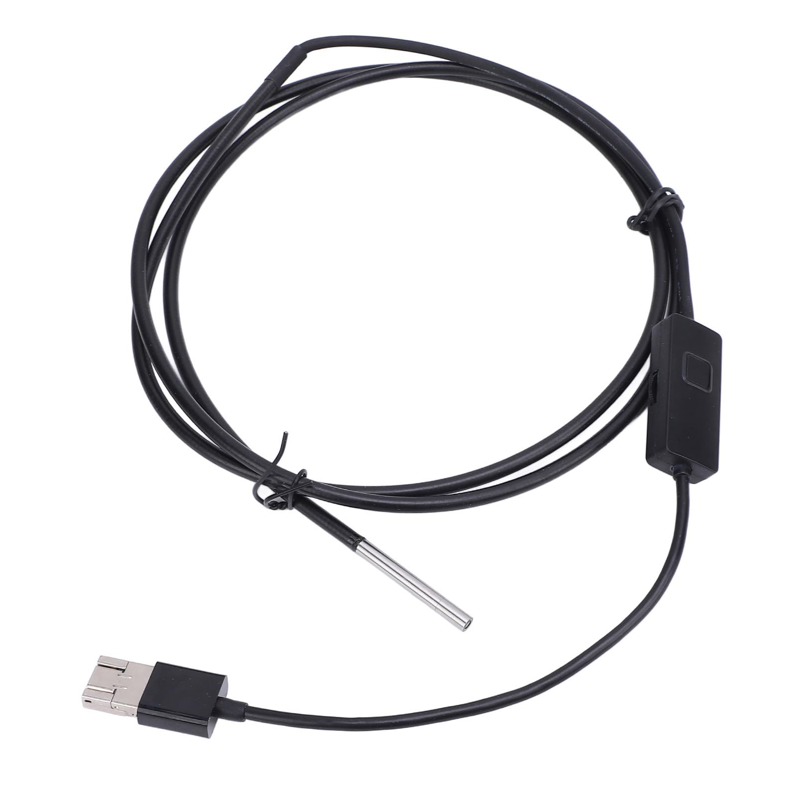 Wakects Endoskop USB Kamera Inspekcyjna 3,9 Mm 1080P HD z Pojedynczym Obiektywem i 6 Diodami LED Półsztywny Kabel 1 M Sonda IP67 do Naprawy Samochodów Mechanika Rur Hydraulicznych