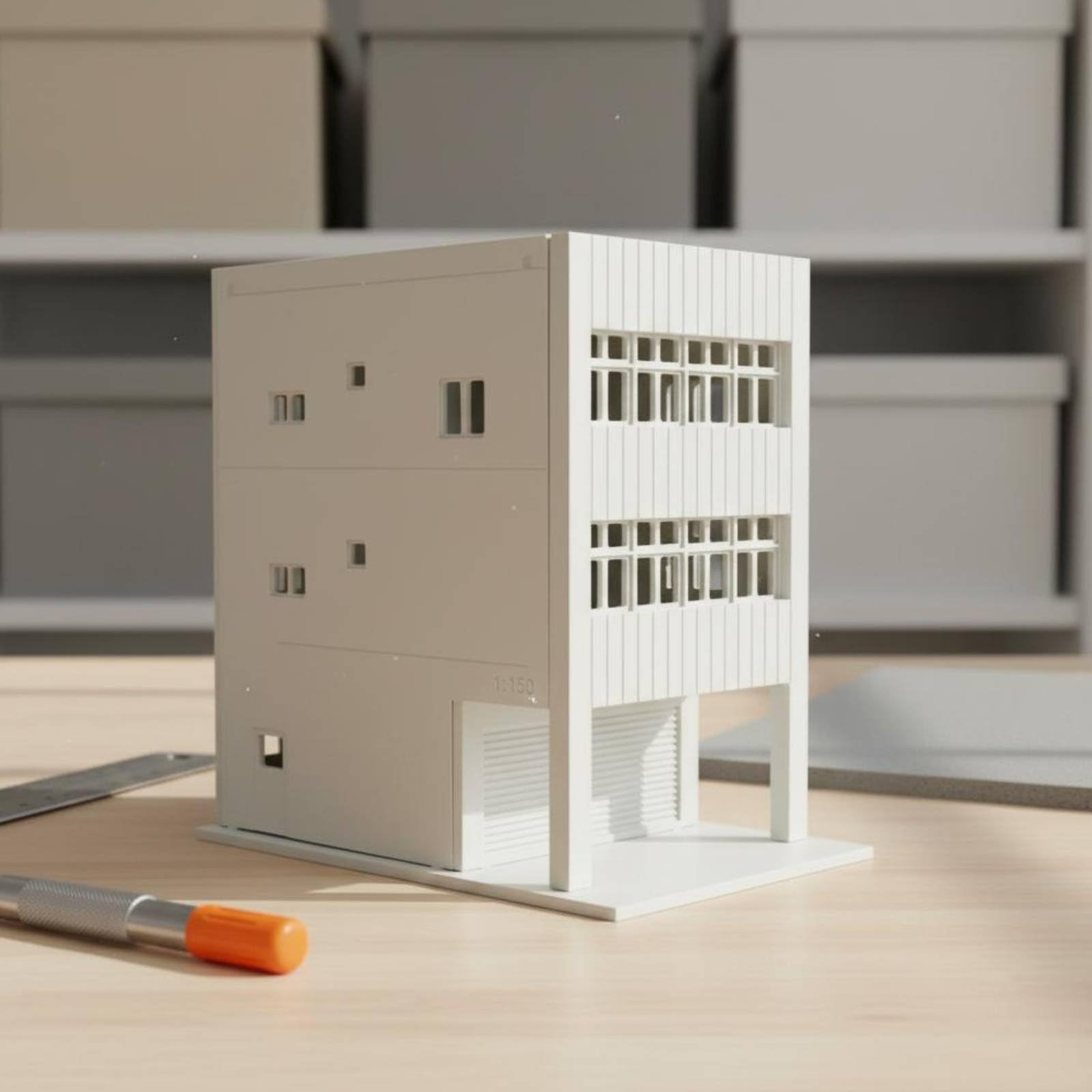 1:150 Giapponese Modello di Costruzione FAI DA TE Assemblaggio N Scala Kit Hobby Grade Modello Treno Layout Dettagli per Hobbyists, Diorami, Moderno, Garage
