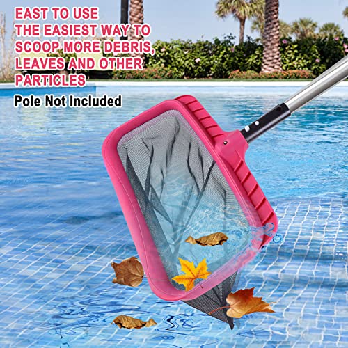 Professional Luxury Pool Skimmer/Pool Cleaner, Pool Leaf Net & Heavy Duty Reinforced Swimming Pool Deep-Bag Rake Net,Fine Mesh Net, For Outdoor & Indoor Swimming Pools,Hot Tub And Spas (Ruby Red) #TOP5