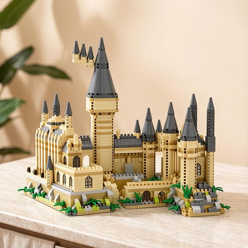Image of SKY LINE OCEAN Magic Castle Complex Building Blocks Set (2100+ PCS) | Fantasy Medieval Architecture Model Kit for 14+ Teens & Adults | Collectible Display Decor | 5 Year Structural Warranty