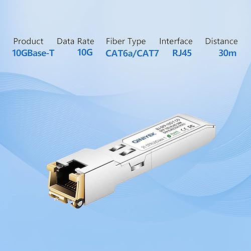 Vista 31 de Transceptor 10GBase-LR SFP+, módulo monomodo 10G SFP+LC para Netgear, SMF, 1310nm, hasta 6.2 mi, DDM