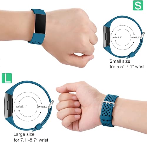 Vista 52 de Wepro - Correas de repuesto para bandas, impermeable, con orificios, transpirable, pequeña y grande, para mujeres y hombres, Negro