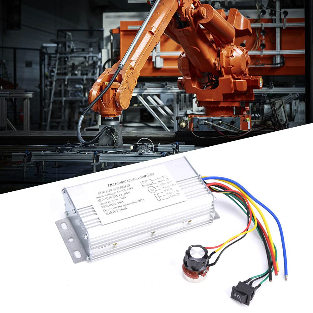 DC Sterownik prędkości silnika 12V 60 V 70A PWM z przełącznikiem start-stop do przodu i odwrotnym BI kierunkowym modułem sterowania silnikiem prędkości silnika DC odwracalny do
