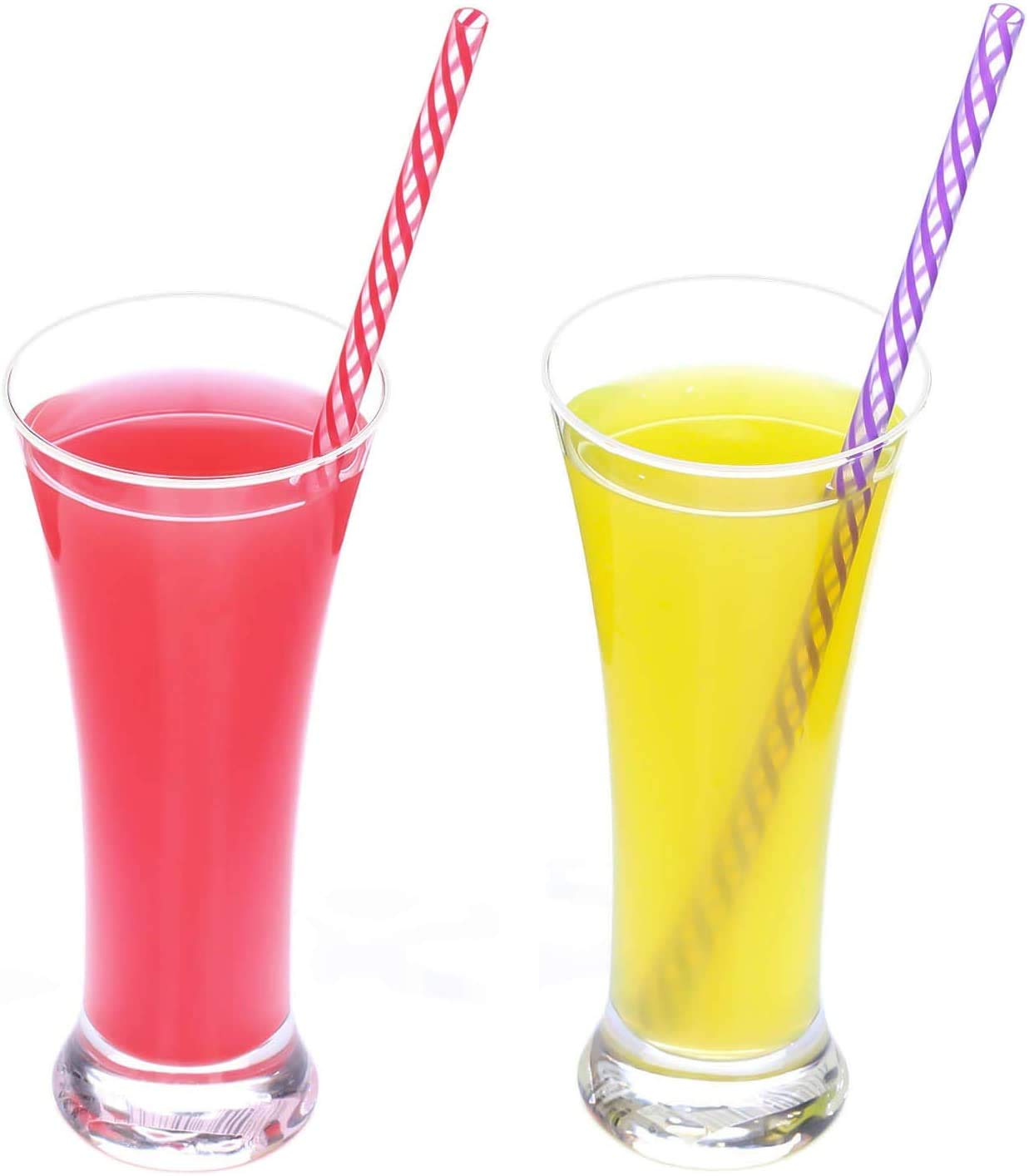 Dakoufish 12 pajitas reutilizables de plástico gruesas de 12 pulgadas, sin BPA, pajitas transparentes pequeñas (12 pulgadas, mezcla de 12 colores)