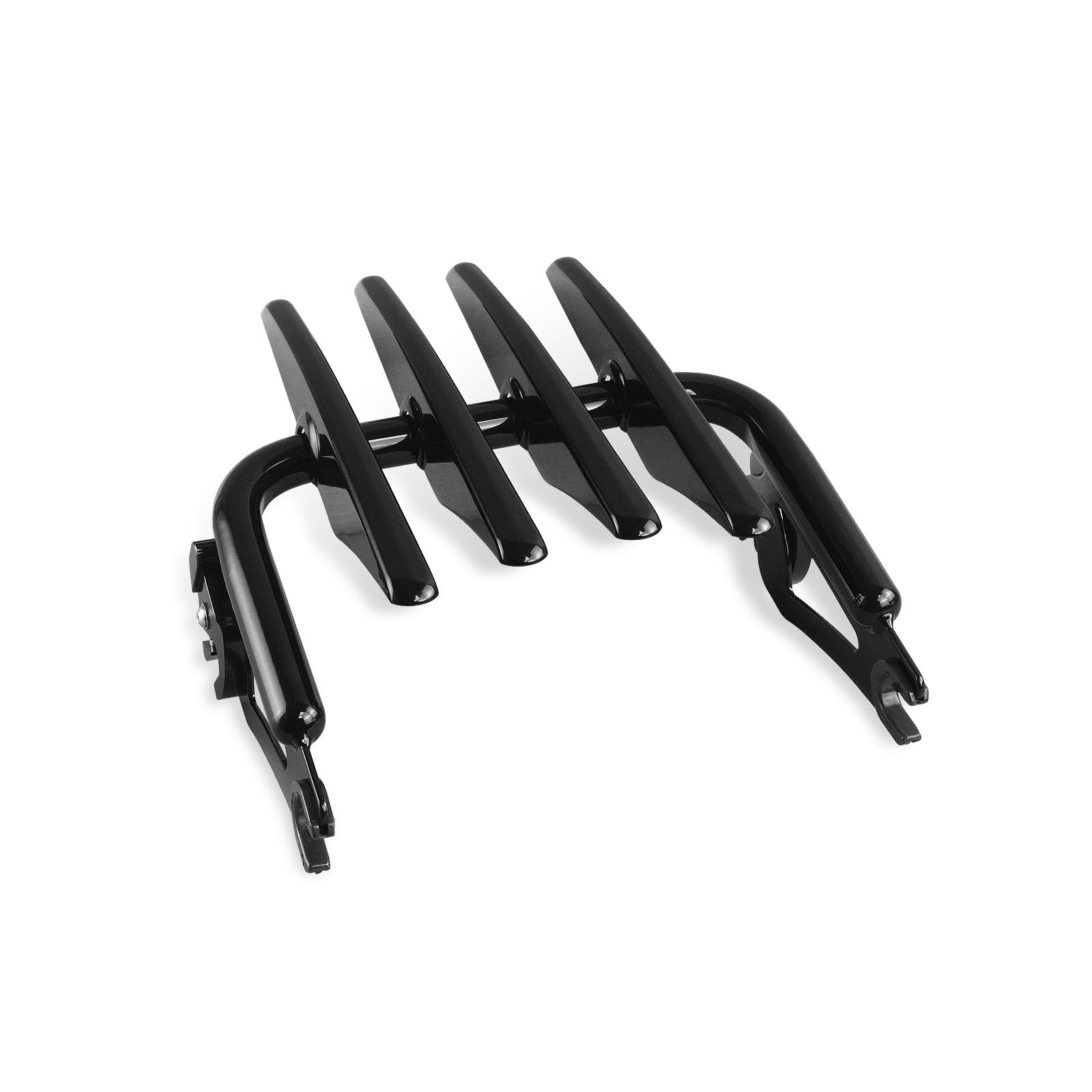 Portapacchi rimovibile Stealth compatibile per Harley Touring Street Glide Road King Electra Glide 2009 e successivi (nero)