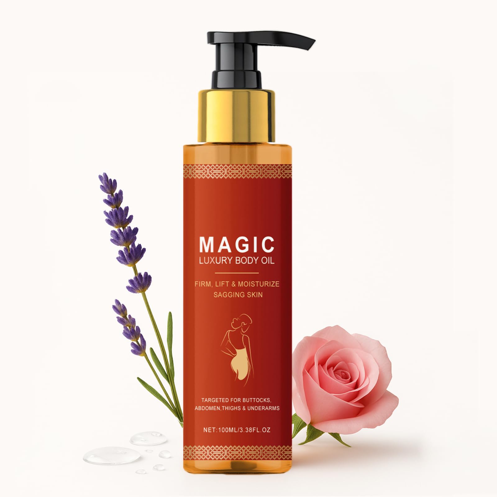 Glow Remedy Oil, Magic Body Oil Firming, Skin Tightening & Hydrating, Compact Firming Oil for Arms Thighs & Abdomen