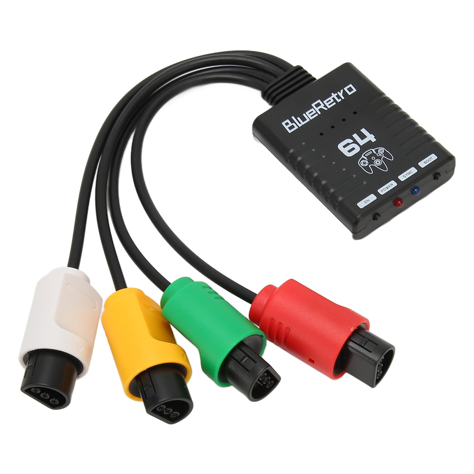 Gamecontroller Adapter für N64 Konsole, Kabelloser Bluetooth Griffkonverter, Unterstützt 4 Spieler, Controller Adapter für für für für Plug and Play
