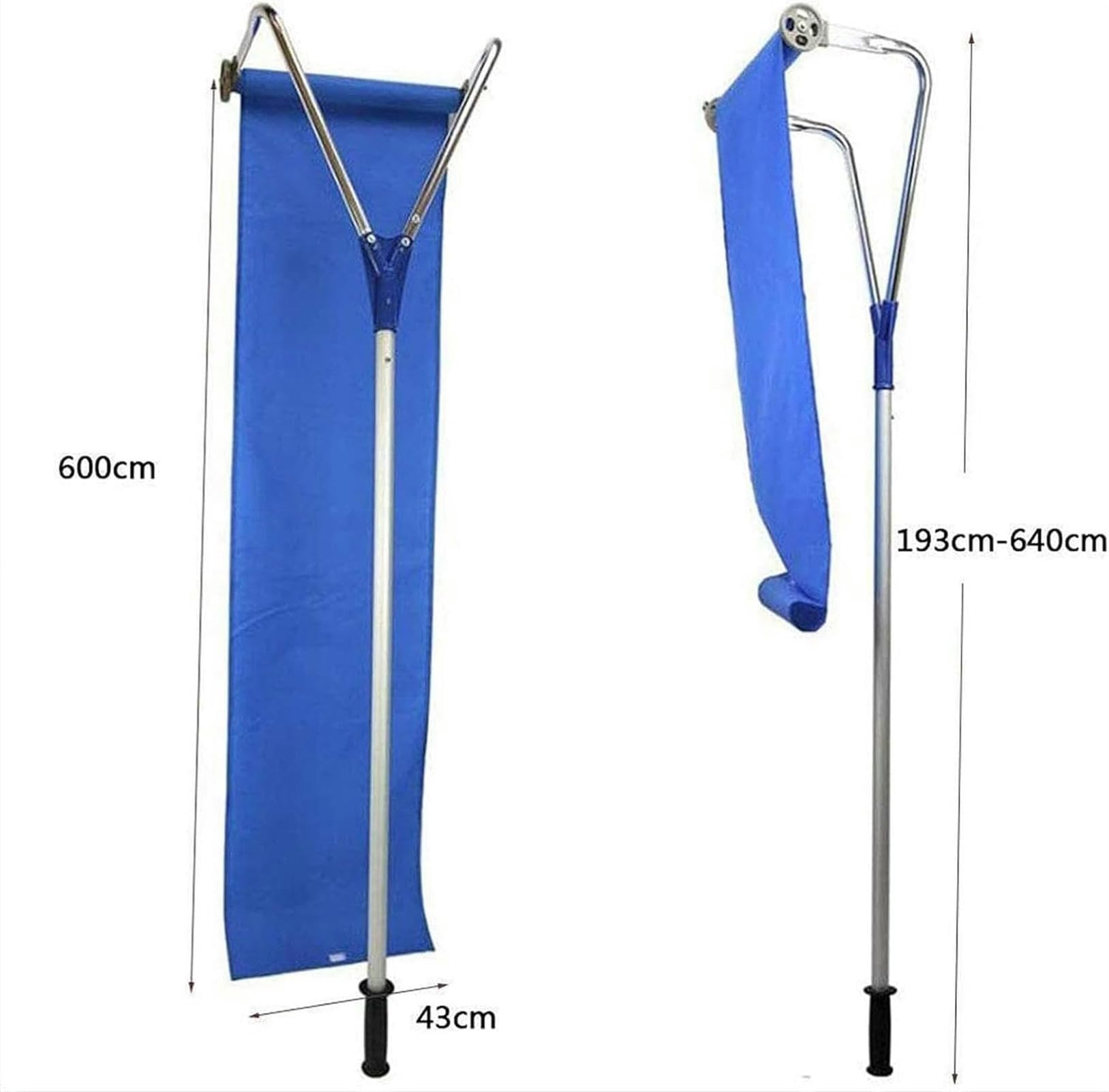 JOCHEN Pala de Nieve retráctil para techos Exteriores de 20 pies, Palo de Aluminio, Herramientas para Quitar Nieve, Herramienta para Quitar Nieve en Invierno, Pala de jardín Plegable