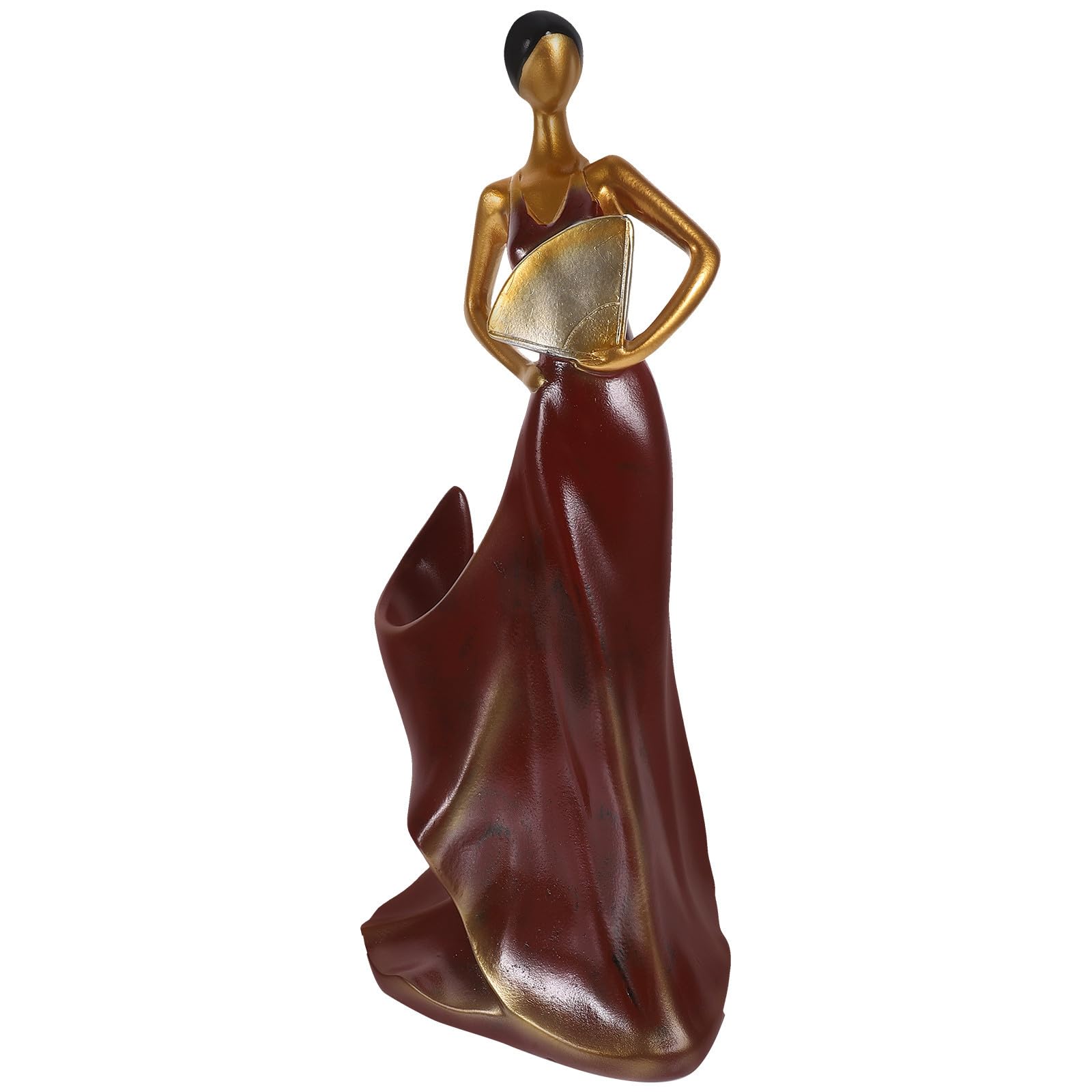 Porte-bouteille de vin stable en résine femme élégante DOITOOL pour éviter les chutes de table