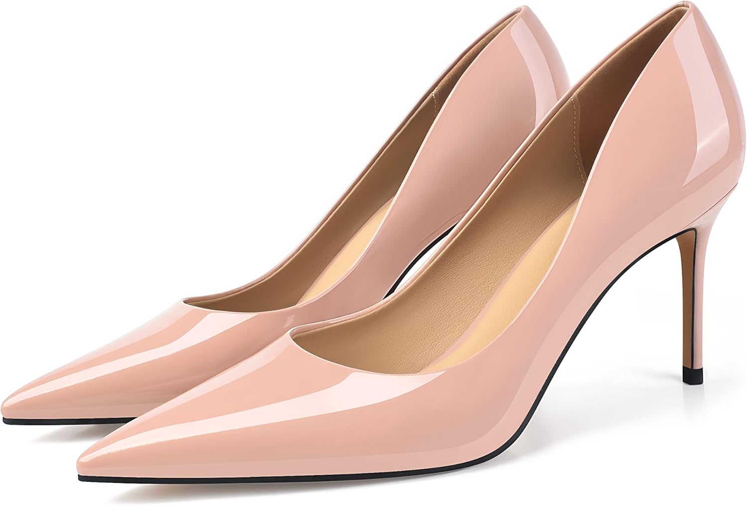 XINIUNIU Kitten Heels for Women Pumps Dress Shoes Closed Toe Stiletto Pointed Toe Wedding Shoes