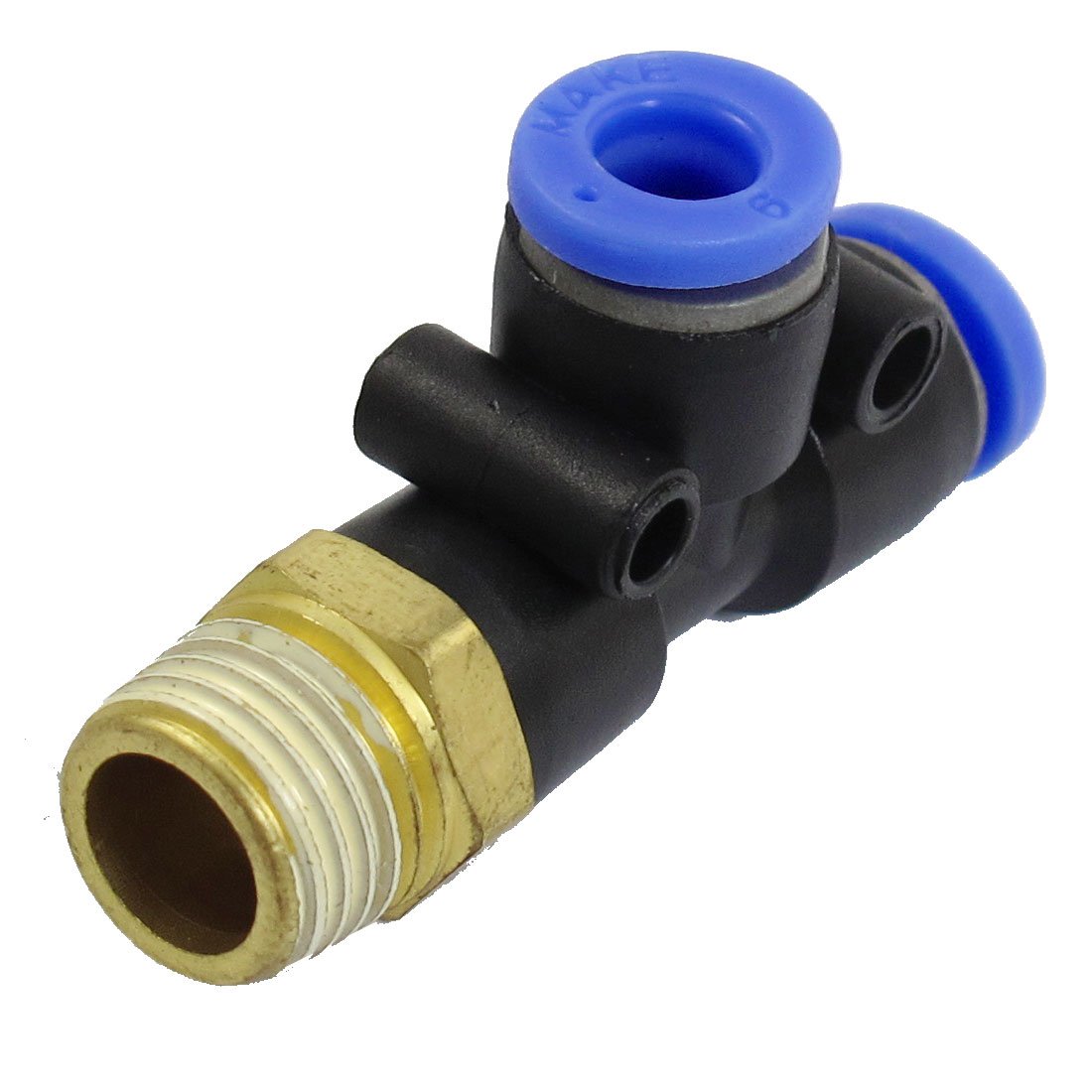 1/4" pt male threaded 6mm pneumatic push in fitting t joint connector