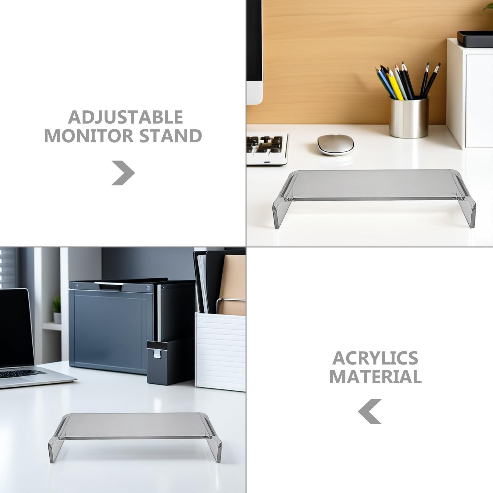 MAGICLULU Supporto Decor Tavolo da Monitor e Acrilico Resistente in'abrasione Rialzo Scrivania, per Home Office e Festa Scuola