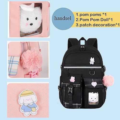 Miniatura 4 de dageraad Mochilas para niñas, Negro -, Mediana, Mochila