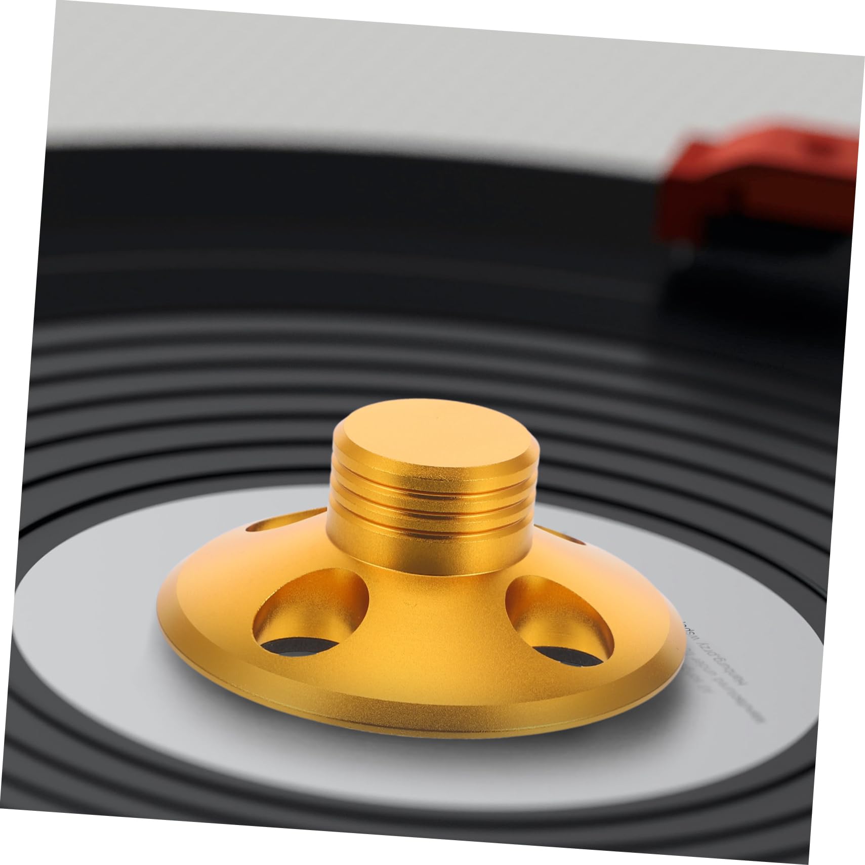 Peso de Vinilo Dorado de Aleación de Aluminio para Tocadiscos | Minimiza Vibraciones, Resistencia Superior a Impactos, Acabado Elegante en Dorado