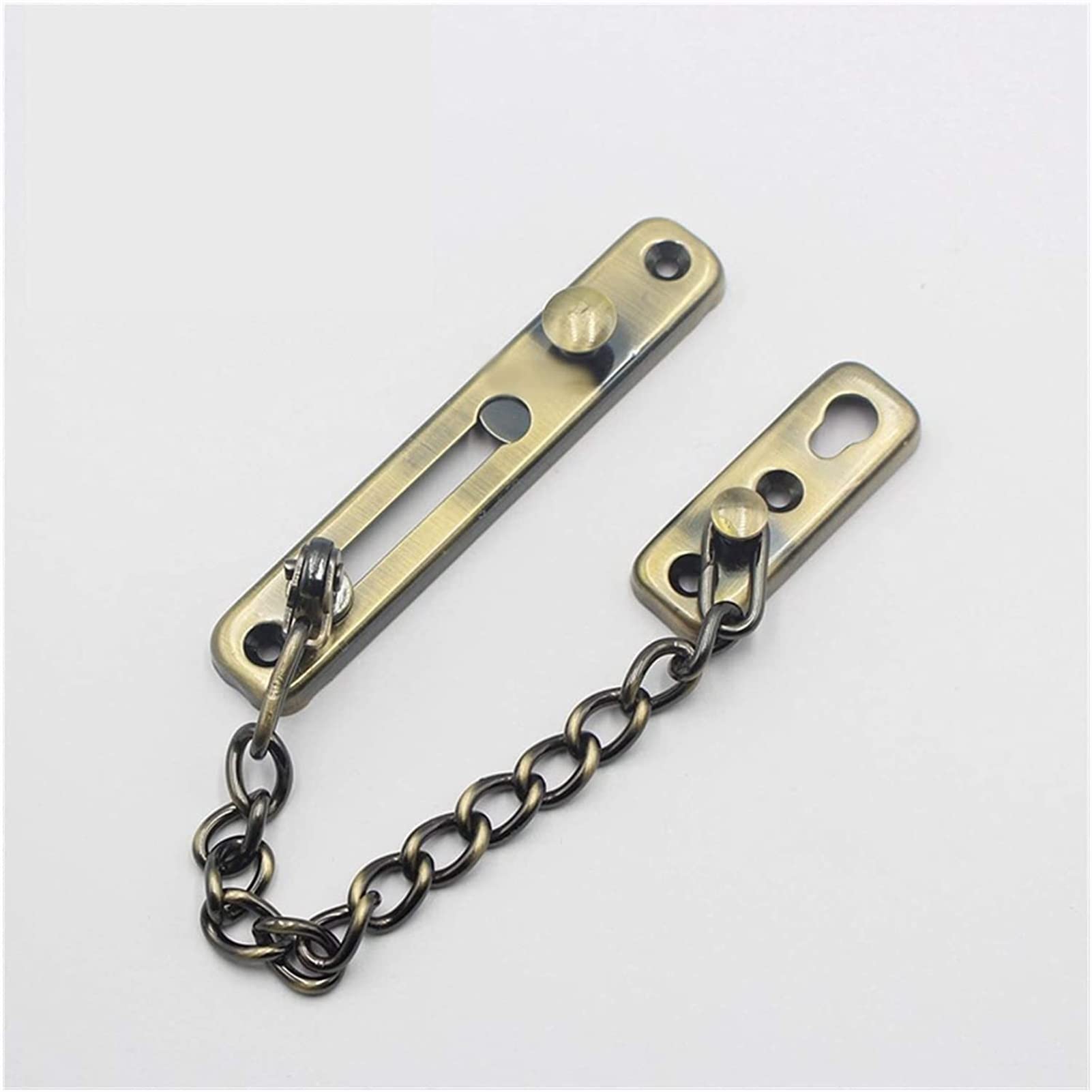 NVSFZGIYG Door Chain Lock, Safe Buckle,Latch Safety Limiter,Stainless Steel Bolt Anti-theft Hasp (Color :(Gold)