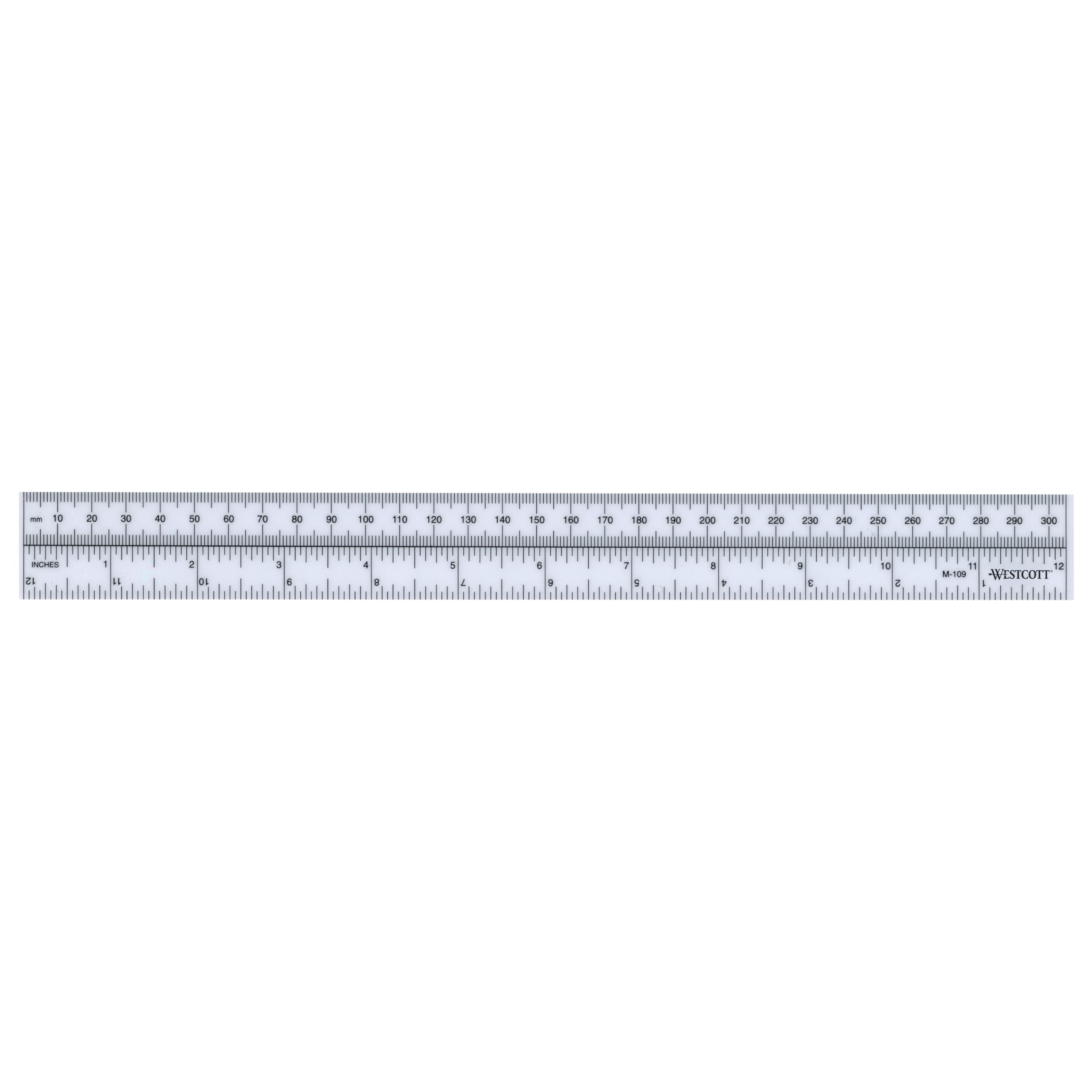 Westcott Metrisches Lineal, 30 cm, undurchsichtig, M-109