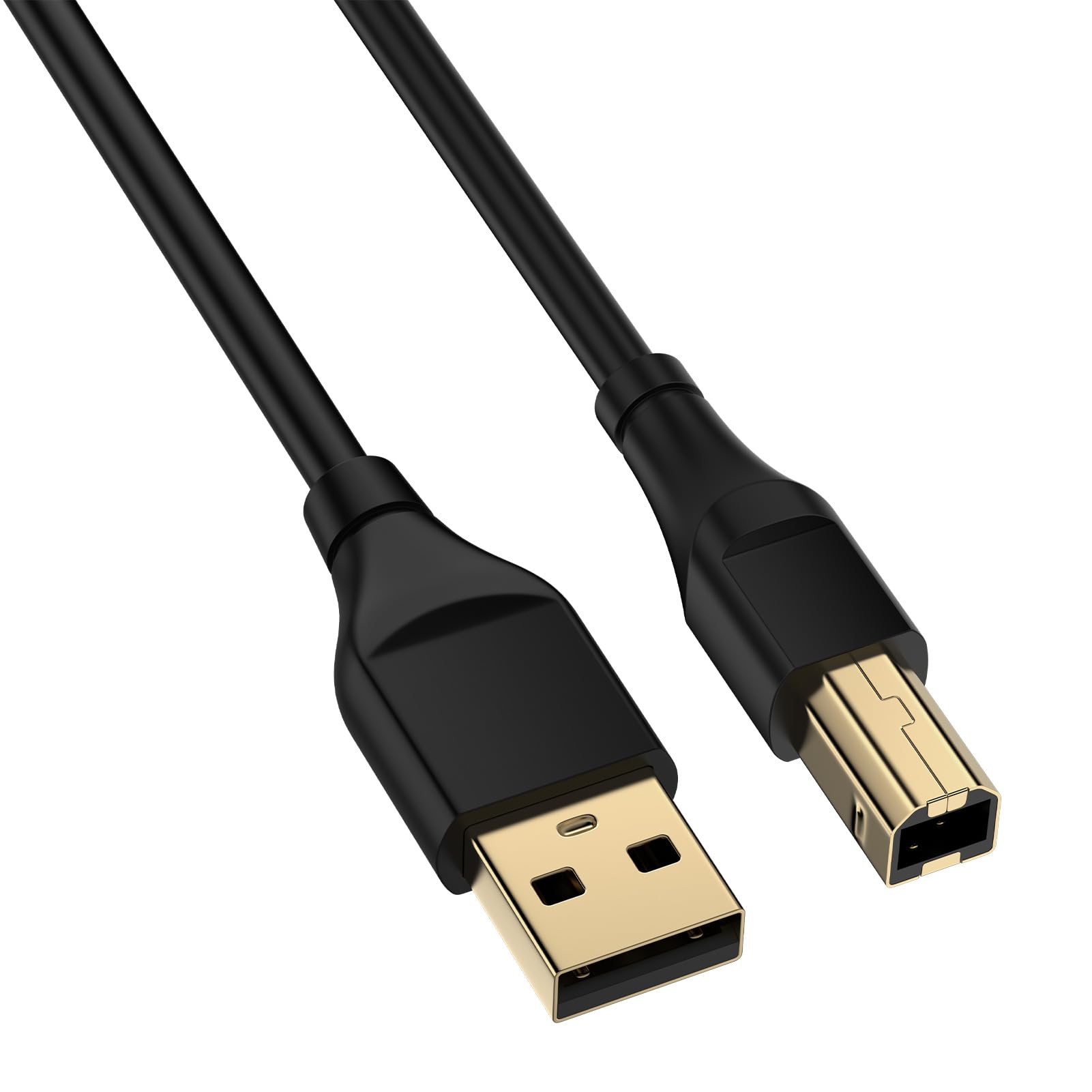 ANNIBER プリンターケーブル usb2.0ケーブル 1.8M Type Aオス-Bオス USBケーブル usb b to a プリンターUSBケーブル 480Mbps高速転送 金メッキコネクタ Canon、ピアノキーボード、DAC、複合機、エプソン、スキャナー、ファックス機、コピーに対応(ブラック)
